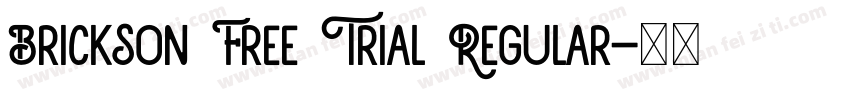 Brickson Free Trial Regular字体转换
